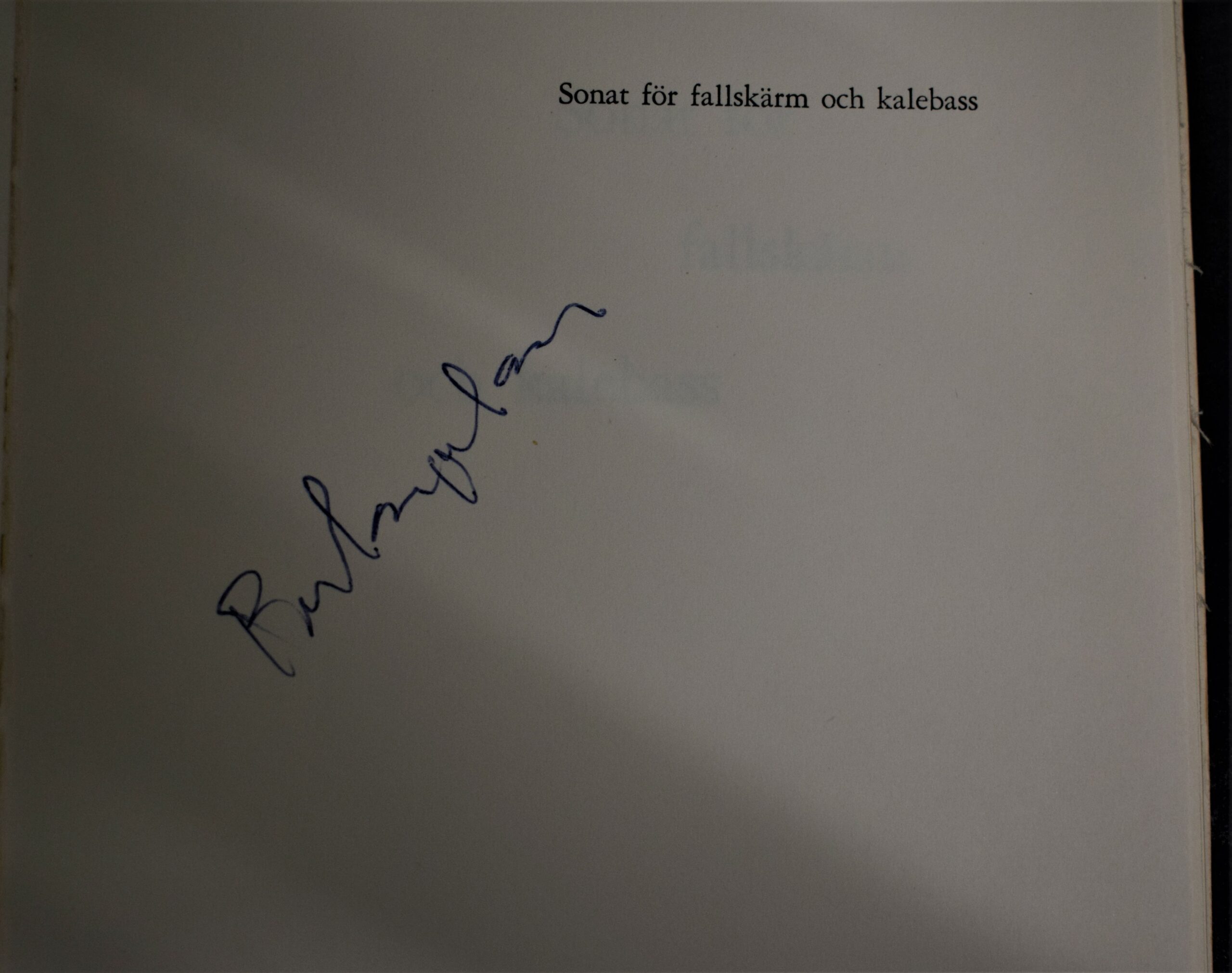 Parland, Ralf: Sonat för fallskärm och kalebass (1964) - Image 2