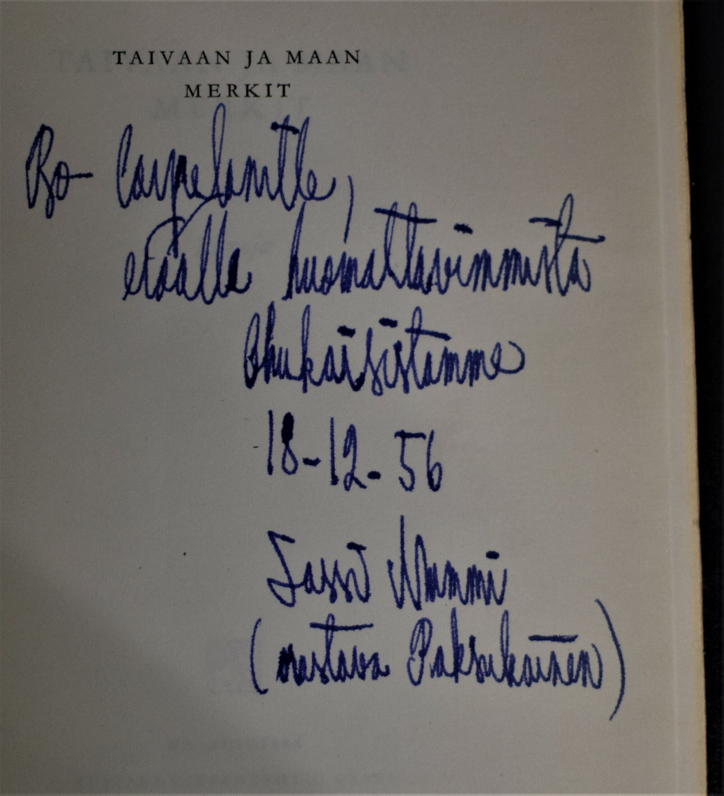 Taivaan ja maan merkit - omiste