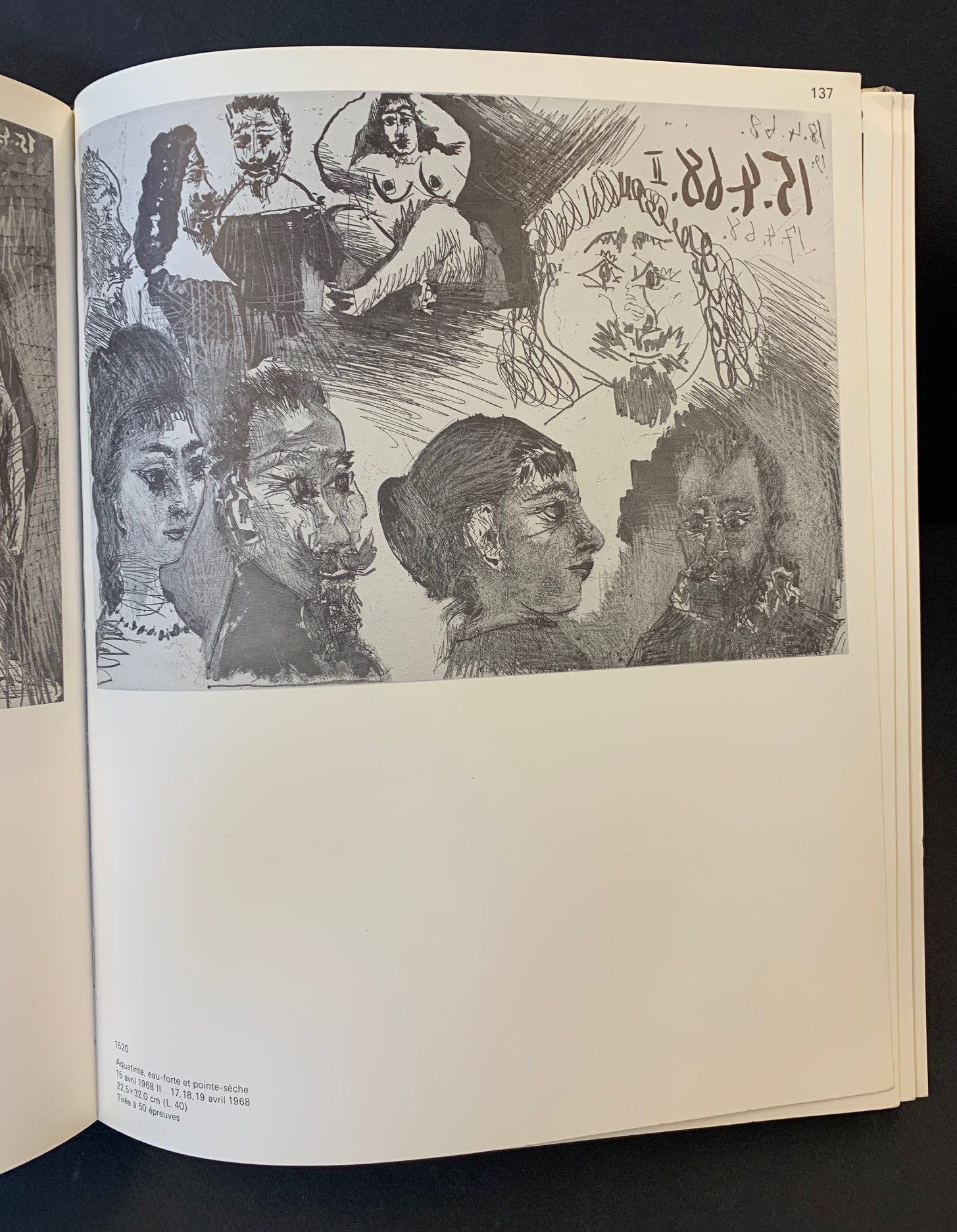 Picasso Catalogue of graphic work 1966-1969 page inside book