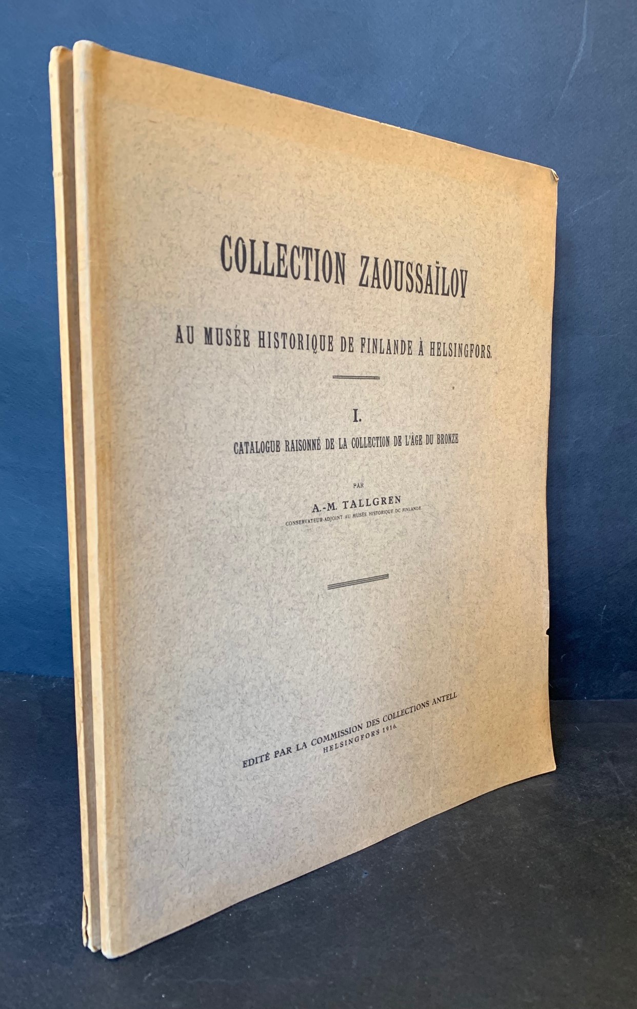 A. M. TALLGREN Collection Zaoussaîlov au Musée historique de Finlande à Helsingfors