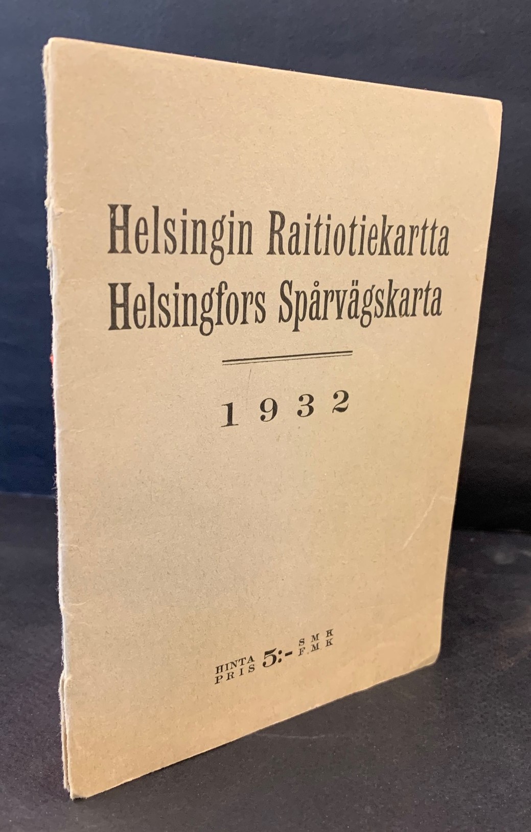 Helsingin raitiotiekartta - Helsingfors spårvägskarta 1932